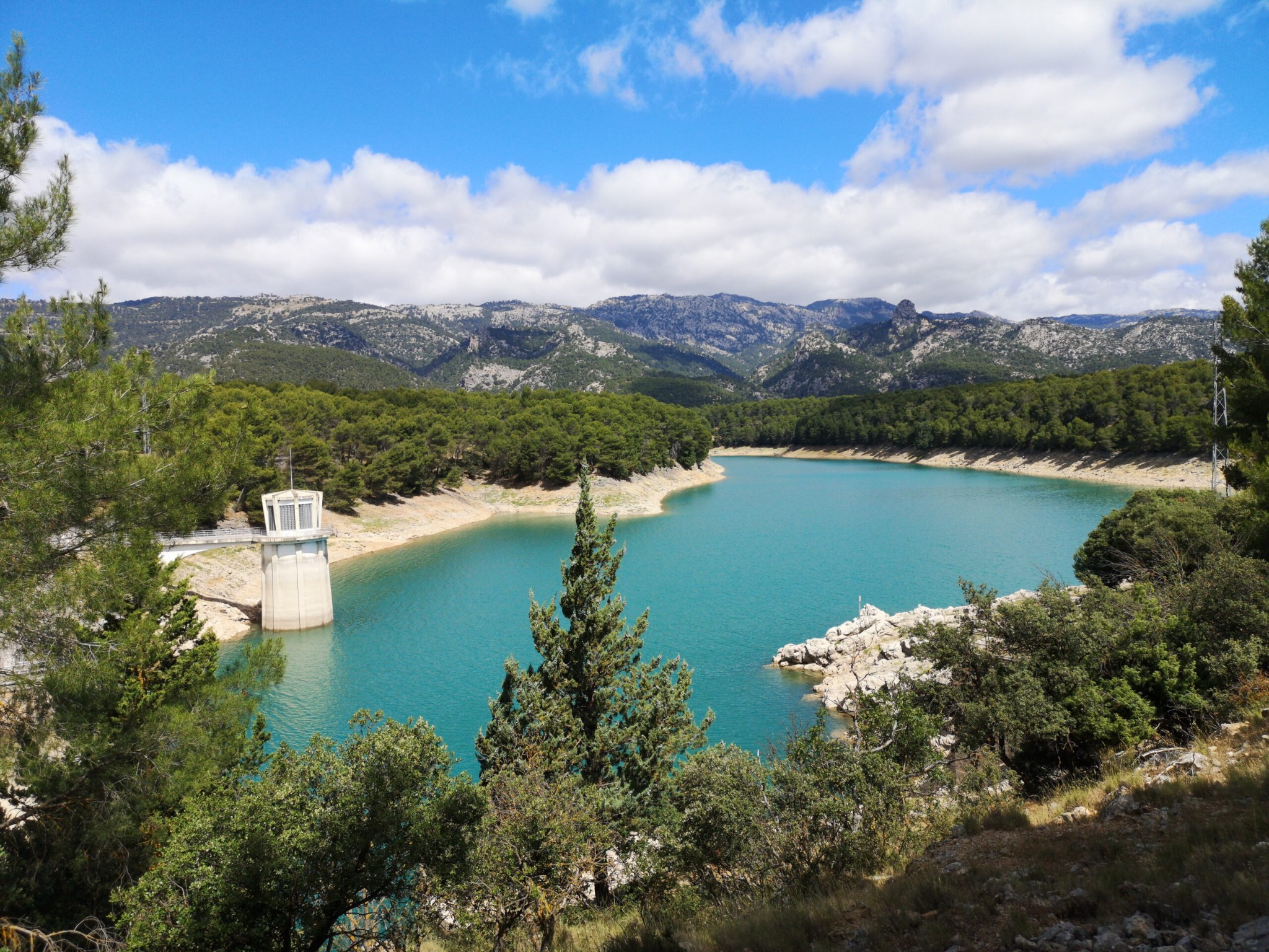 Embalse de La Bolera rodeado de sierra y pinares